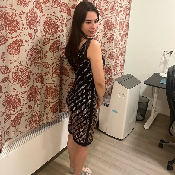 SOLD- Party Dress with Sequins, Navy dark blue and gold 💕 - Picture 10 of 10